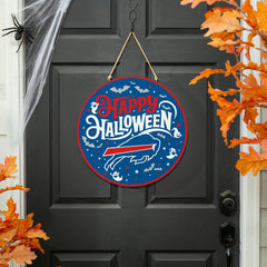 Buffalo Bills Halloween Round Door Décor with Hanging Rope, 18x18 - NFL Home