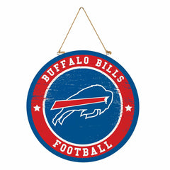 Buffalo Bills Round Door Décor with Hanging Rope, 18x18 - NFL Home