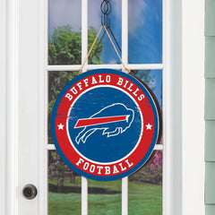 Buffalo Bills Round Door Décor with Hanging Rope, 18x18 - NFL Home