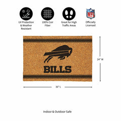 Buffalo Bills Large One Color Coir Mat, 36"x24" - NFL