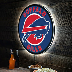 LED Wall Decor, Round, Buffalo Bills - NFL Home