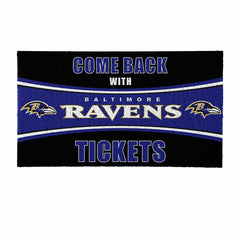 28" x 16" PVC Trapper Mat, Come Back with Tickets, Baltimore Ravens - NFL