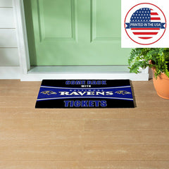 28" x 16" PVC Trapper Mat, Come Back with Tickets, Baltimore Ravens - NFL