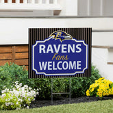 Baltimore Ravens Coroplast Yard Sign, "Fans Welcome" - NFL Home