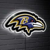 Baltimore Ravens LED Wall Decor, Glazelite, Logo - NFL Home