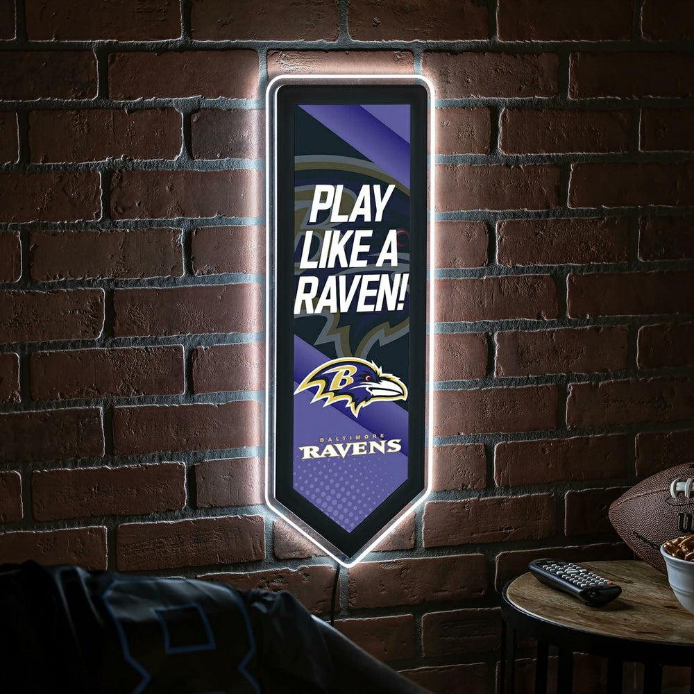 LED Wall Decor, Pennant, Baltimore Ravens - NFL Home