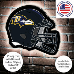 LED Wall Decor, Helmet, Baltimore Ravens - NFL Home