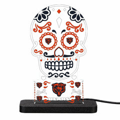 Chicago Bears NFL Football Sugar Skull Desklite LED Decor - NFL Home