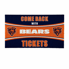 28" x 16" PVC Trapper Mat, Come Back with Tickets, Chicago Bears - NFL