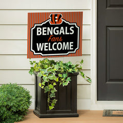 Cincinnati Bengals Coroplast Yard Sign, "Fans Welcome" - NFL Home