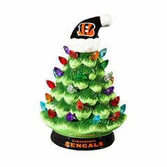8" LED Ceramic Christmas Tree, Cincinnati Bengals - NFL Home