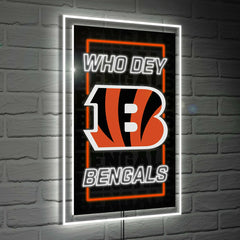 Cincinnati Bengals NFL Football Rectangle Neolite LED Decor - NFL Home