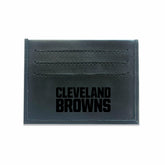 Front Pocket Wallet w/ RFID Blocking, Cleveland Browns, Black - NFL Home
