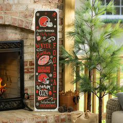 Cleveland Browns Winter Seasonal Double Sided Large Leaner, 46" - NFL Home