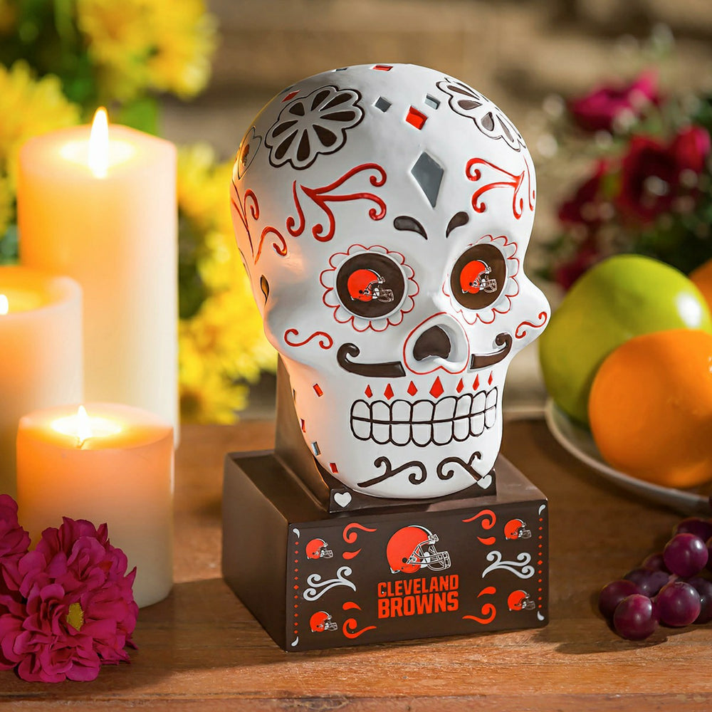 Cleveland Browns Sugar Skull Statue - NFL Home
