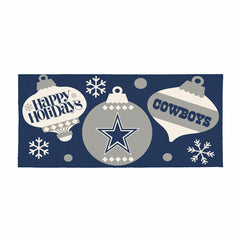 Dallas Cowboys Holiday Flocked Coir Sassafras Switch Mat, 22"x10" - NFL