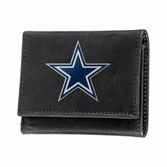 Dallas Cowboys Black Tri-Fold Embroidered Wallet - NFL Home