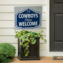Dallas Cowboys Coroplast Yard Sign, "Fans Welcome" - NFL Home