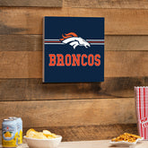 Denver Broncos Wood Wall Sign, 12x12 - NFL Home