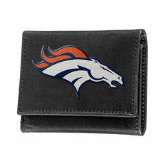 Denver Broncos Black Tri-Fold Embroidered Wallet w/ RFID Blocking - NFL Home