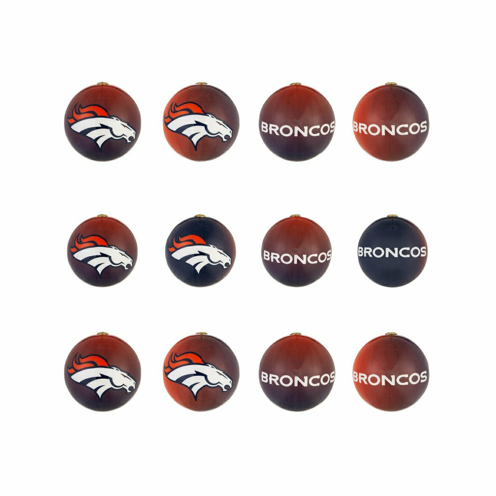 12pc Ornament Set, Denver Broncos - NFL
