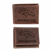 Denver Broncos, Bi-Fold and Tri-Fold Wallet Gift Set, Brown - NFL Home
