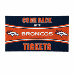 28" x 16" PVC Trapper Mat, Come Back with Tickets, Denver Broncos - NFL