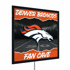 Denver Broncos 23"H x 23"L LED Wall Decor, Edgelite, Square - NFL Home