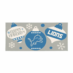 Detroit Lions Holiday Flocked Coir Sassafras Switch Mat, 22"x10" - NFL