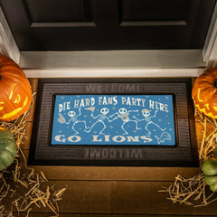 Detroit Lions Flocked Coir Halloween Sassafras Switch Mat, 22"x10" - NFL