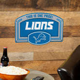Detroit Lions USA Embossed Steel Wall Sign, 11" x 17" - NFL Home