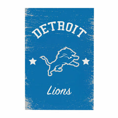 Detroit Lions Wood Wall Sign, 16x24 - NFL Home