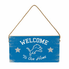 Detroit Lions Wood Wall Sign, 6x11 - NFL Home