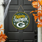 Green Bay Packers Halloween Round Door Décor with Hanging Rope, 18x18 - NFL Home