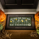 Green Bay Packers Flocked Coir Halloween Sassafras Switch Mat, 22"x10" - NFL