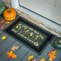 Green Bay Packers Flocked Coir Halloween Sassafras Switch Mat, 22"x10" - NFL