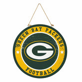 Green Bay Packers Round Door Décor with Hanging Rope, 18x18 - NFL Home