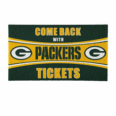 28" x 16" PVC Trapper Mat, Come Back with Tickets, Green Bay Packers - NFL