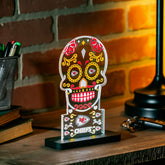Kansas City Chiefs NFL Football Sugar Skull Desklite LED Decor - NFL Home