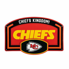 Kansas City Chiefs USA Embossed Steel Wall Sign, 11" x 17" - NFL Home