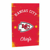Kansas City Chiefs Wood Wall Sign, 16x24 - NFL Home