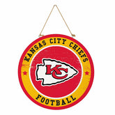 Kansas City Chiefs Round Door Décor with Hanging Rope, 18x18 - NFL Home