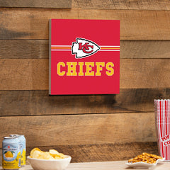 Kansas City Chiefs Wood Wall Sign, 12x12 - NFL Home