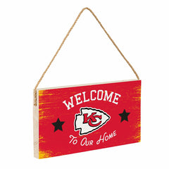 Kansas City Chiefs Wood Wall Sign, 6x11 - NFL Home