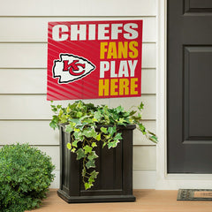 Kansas City Chiefs Coroplast Yard Sign "Fans Play Here" - NFL Home