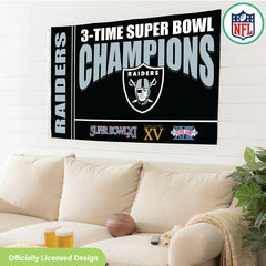 Las Vegas Raiders Multi-Win Superbowl Champions Football 3x5 Flag - NFL Home