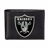 Las Vegas Raiders Black Bi-Fold Embroidered Wallet w/ RFID Blocking - NFL Home