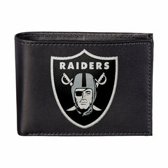 Las Vegas Raiders Black Bi-Fold Embroidered Wallet w/ RFID Blocking - NFL Home