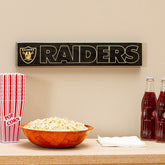 Las Vegas Raiders Engraved Wood Sign, 3.5" x 18" - NFL Home