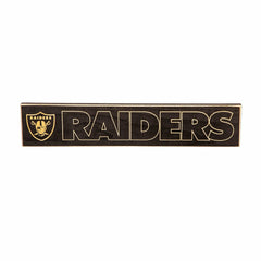 Las Vegas Raiders Engraved Wood Sign, 3.5" x 18" - NFL Home